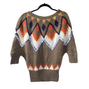 Wool Dolman Sleeve Oversized Sweater M